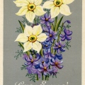 Поздравительная открытка с цветами. 8 марта 1974