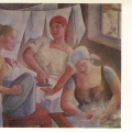 Soviet painting - Kazakh art gallery - Bebutova - Washerwoman - «Прачки».jpg