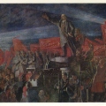 Soviet painting - Kazakh art gallery - Samokhvalov -  Lenin - Речь Ленина с броневика.jpg