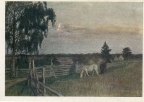Пасущиеся лошади. 1909 г.