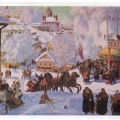 Картина Борис Кустодиев - Boris Kustodiev - Shrovetide -1919 - Масленица - Maslenitsa.jpg