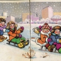 Советская новогодняя открытка 1986 года