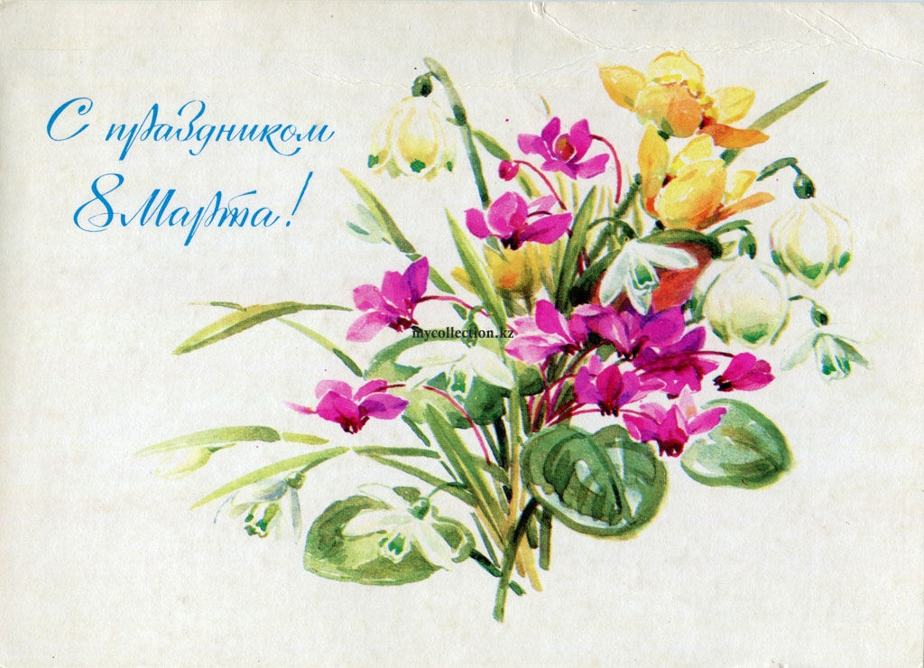 8 March postcard 1973 - Букет на 8 Марта - International Womens Day -  Internationaler Frauentag.jpg